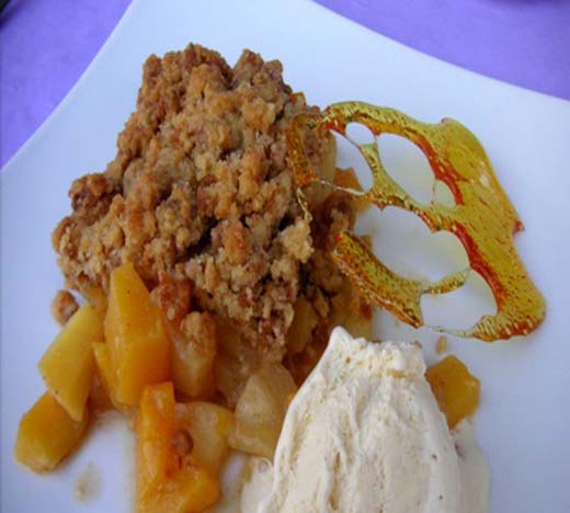 Crumble aux fruits exotiques du village Crumble aux fruits exotiques du village